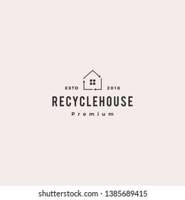 house home recycle logo vector icon