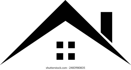 House or home roof fill icon. House top vector symbol for website, mobile app, infographic. Real estate home logo illustration for realtor, roof construction and repair icon on transparent background.