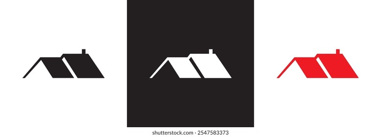 House  Home roof icon set. house top vector symbol. Home design symbol for apps and websites. isolated on white and black background. vector illustration. EPS 10