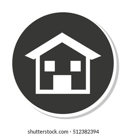 house home silhouette isolated icon vector illustration design