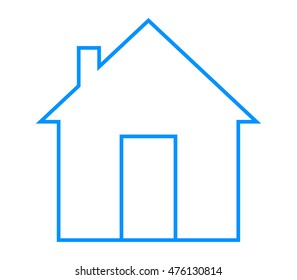 House home simple vector illustration isolated