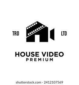 House home studio film cinema video logo icon design illustration