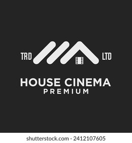 House home studio film cinema video logo icon design illustration