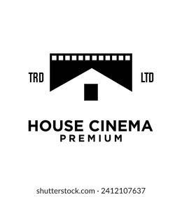 House home studio film cinema video logo icon design illustration