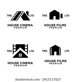 House home studio film cinema video logo icon design illustration
