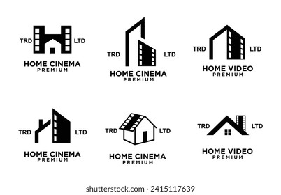 House home studio film cinema video logo icon design illustration