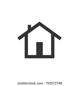 House, home symbol, linear vector icon. Stay at home.