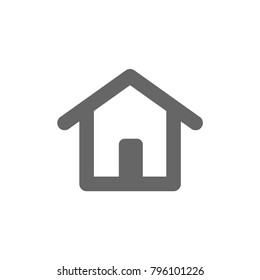House, home symbol, linear vector icon