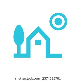 House, Home symbol sign icon, real estate design element, from blue icon set