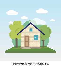 House and home template for Modern Real Estate company that building house, home, architectural, design, corporate branding identity - vector illustration Eps 10.