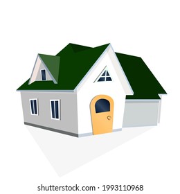 Plantilla de casa y casa. Para diseño y aplicación web. Ilustración del vector 