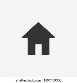 House or home vector icon on white background