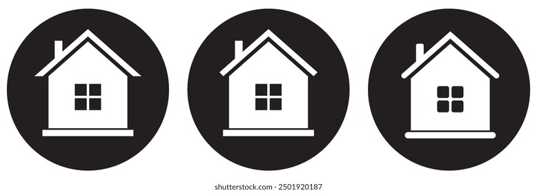 House home vector icon set isolated on white background. Vector illustration. EPS 10