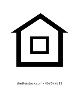 house home window property traditional classic roof vector  isolated illustration