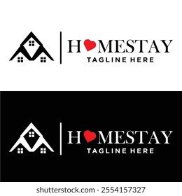 House or homestay company logo vector inspiration, minimalist concept