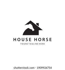 Diseño de icono vectorial de la plantilla de logotipo de caballo