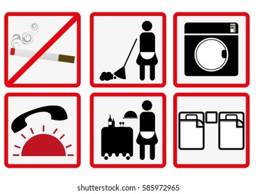 House and hotel service vector icon set 3