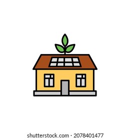 house, household line colored icon. Elements of energy illustration icons. Signs, symbols can be used for web, logo, mobile app, UI, UX