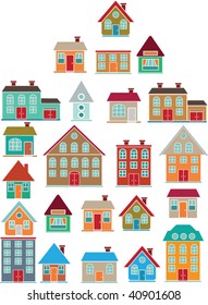 house from houses. vector