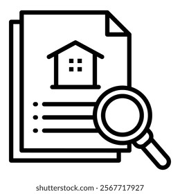 House Hunting Icon Element For Design