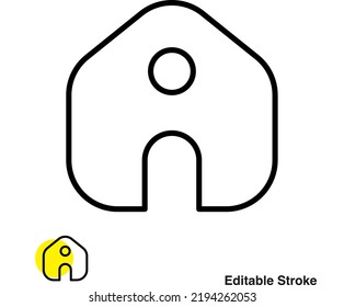 Icono de la línea del vector de tubo