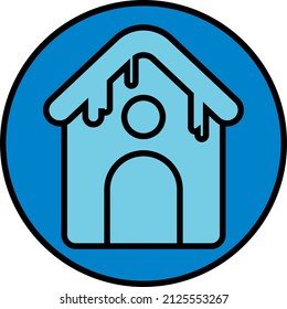 Haus aus Eis, Vektorgrafik auf weißem Hintergrund.
