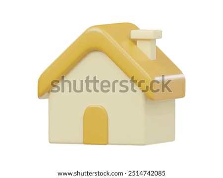 House icon 3d render illustration 