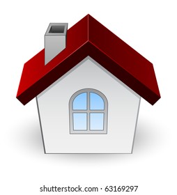 icono de casa con ventana de arco