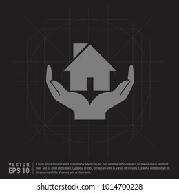 house icon - Black Creative Background