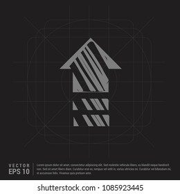 house icon - Black Creative Background