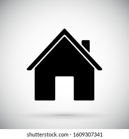 House icon as Black simple sign. Vector illustration