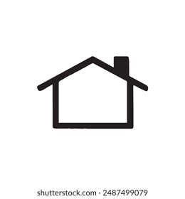 house  icon black vector silhouette  with while Background art