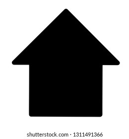 House icon, black and white, white background, houses icon, vector - illustration