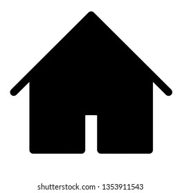 House icon, black and white, white background, houses icon