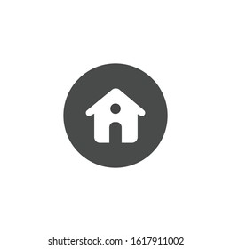 House Icon Black and White Vector Graphic