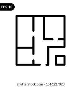 House icon for a blueprint plan vector illustration template. eps 10