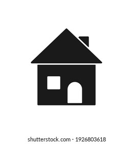 House icon. Building outline symbol. Real estate shape. Home silhouette sign. Vector isolated on white