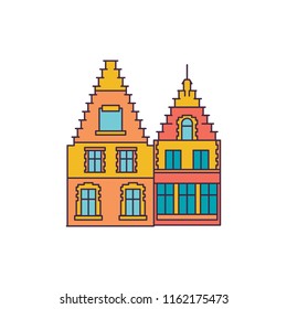 House icon. Cartoon house vector icon for web design isolated on white background