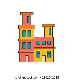 House icon. Cartoon house vector icon for web design isolated on white background