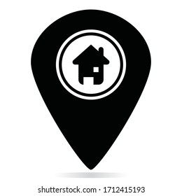 House icon at check in white background