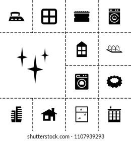 House icon. collection of 13 house filled icons such as window, clean, washing machine, sponge, building, iron. editable house icons for web and mobile.