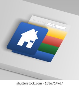house icon. From collection button icons