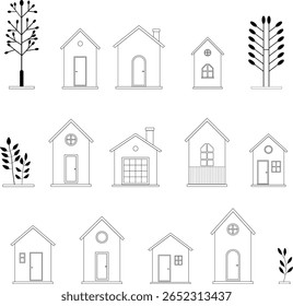 House icon collection. House icon vector illustration.