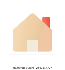 house icon, colored flat vector. modern and minimalist design