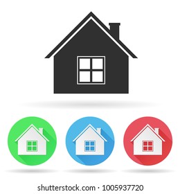 House icon. Colored icons. Vector illustration isolated on white background