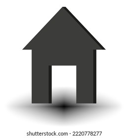 House icon. Construction line logo. Vector illustration. stock image.