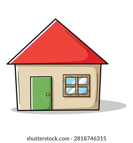 House icon depicts a cute simple home with a red roof