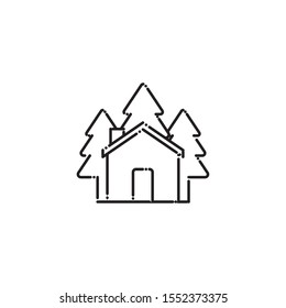 house icon design, Camping forest adventure lifestyle summer travel and outdoor theme Vector illustration
