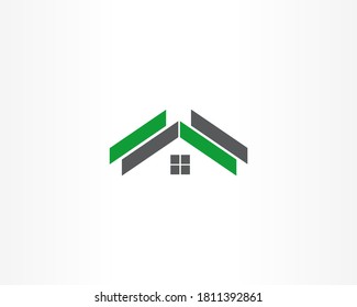 House icon design template with line concept logo