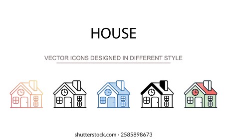 House icon design with white background stock illustration